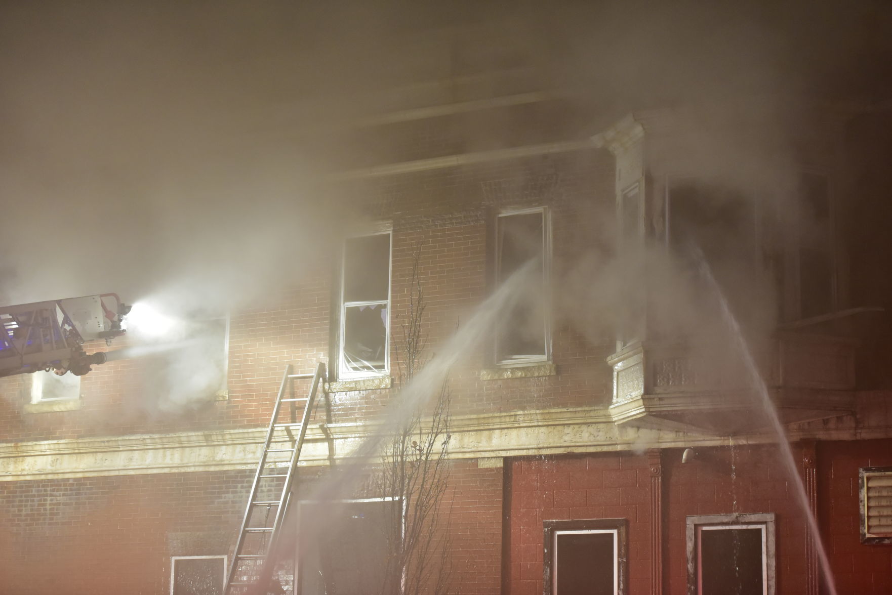 Crews battle fire at the Copper Penny